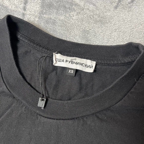 Gosha Rubchinskiy Shirt Mens Small Black Spell Out Logo Graphic Tee New - Picture 3 of 9